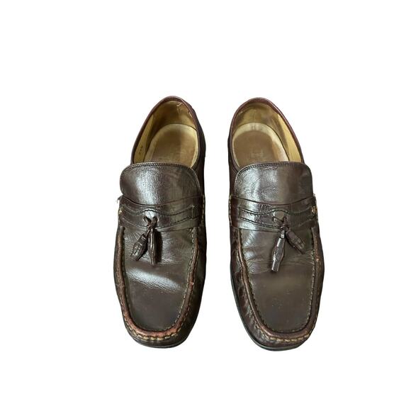 French Shriners Mens Size 9 1/2 W Slip On Loafer Shoes Brown - Picture 3 of 10